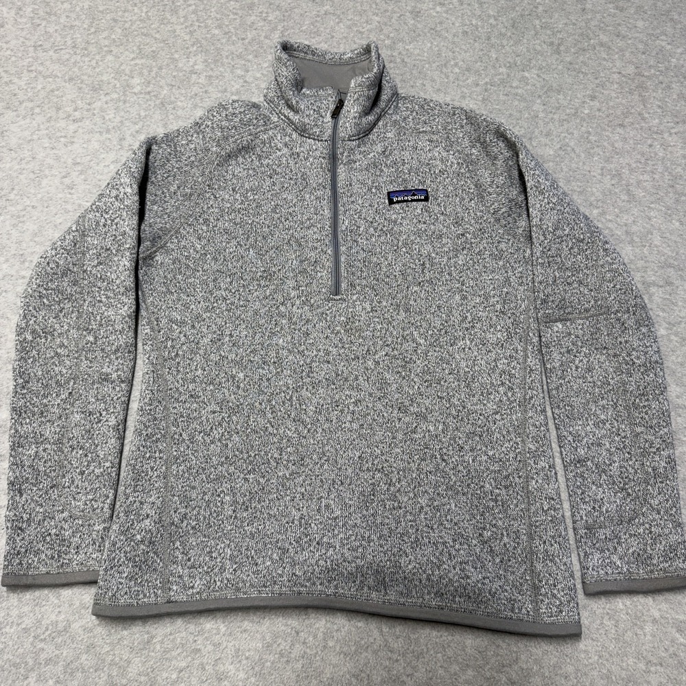 Patagonia Better Sweater Womens Small Gray 1/4 Zip Fleece Pullover Top Hiking